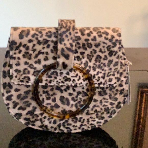 D’Margeaux Handbags - D’Margeaux New York Leopard Circle Bag
